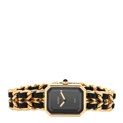 Chanel Stainless Steel Lambskin 20mm Chain Premiere Quartz Watch Gold L 2 of 4