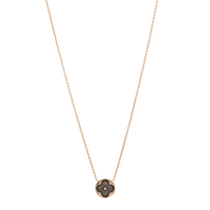 Louis Vuitton 18K Pink Gold Grey Mother Of Pearl Blossom Sun Pendant Necklace 1 of 5