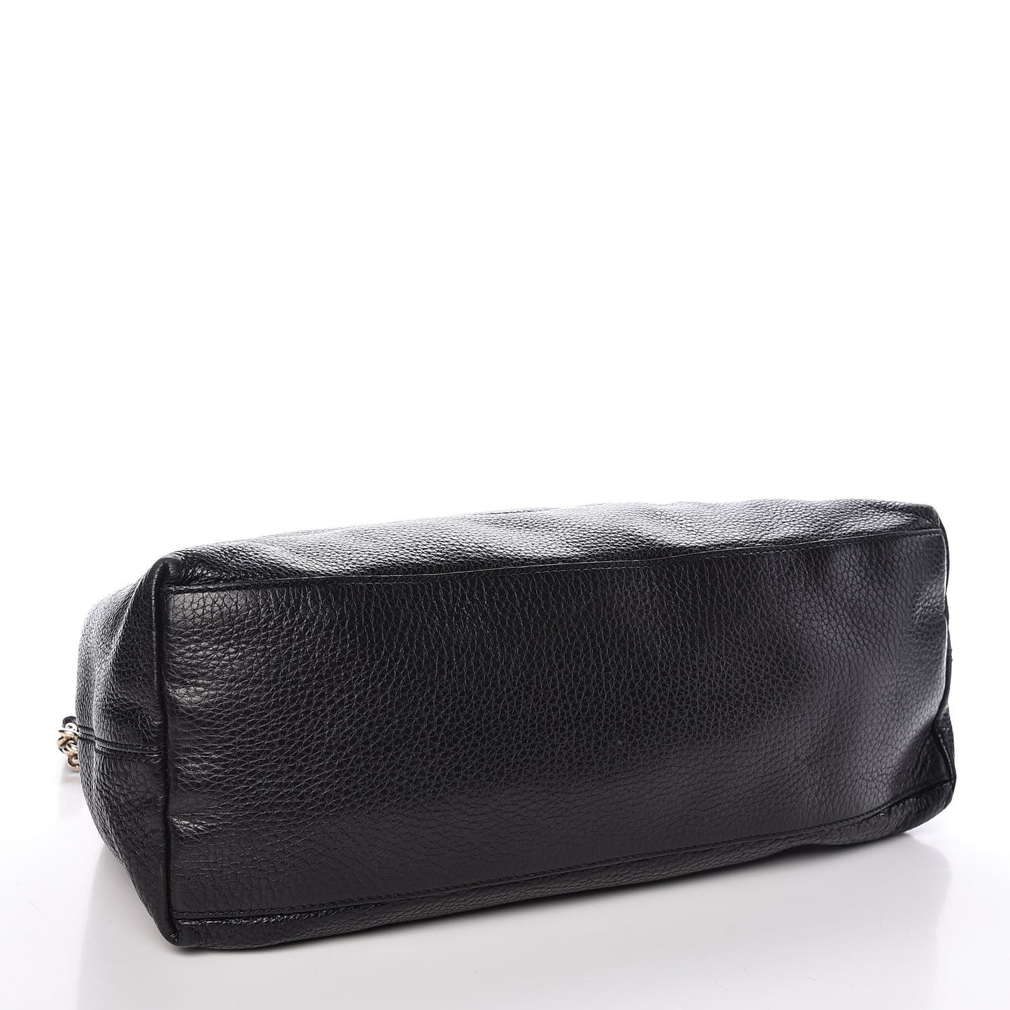 Pebbled Calfskin Medium Soho Chain Shoulder Bag Black
