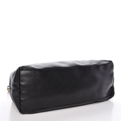 Gucci Pebbled Calfskin Medium Soho Chain Shoulder Bag Black 4 of 15