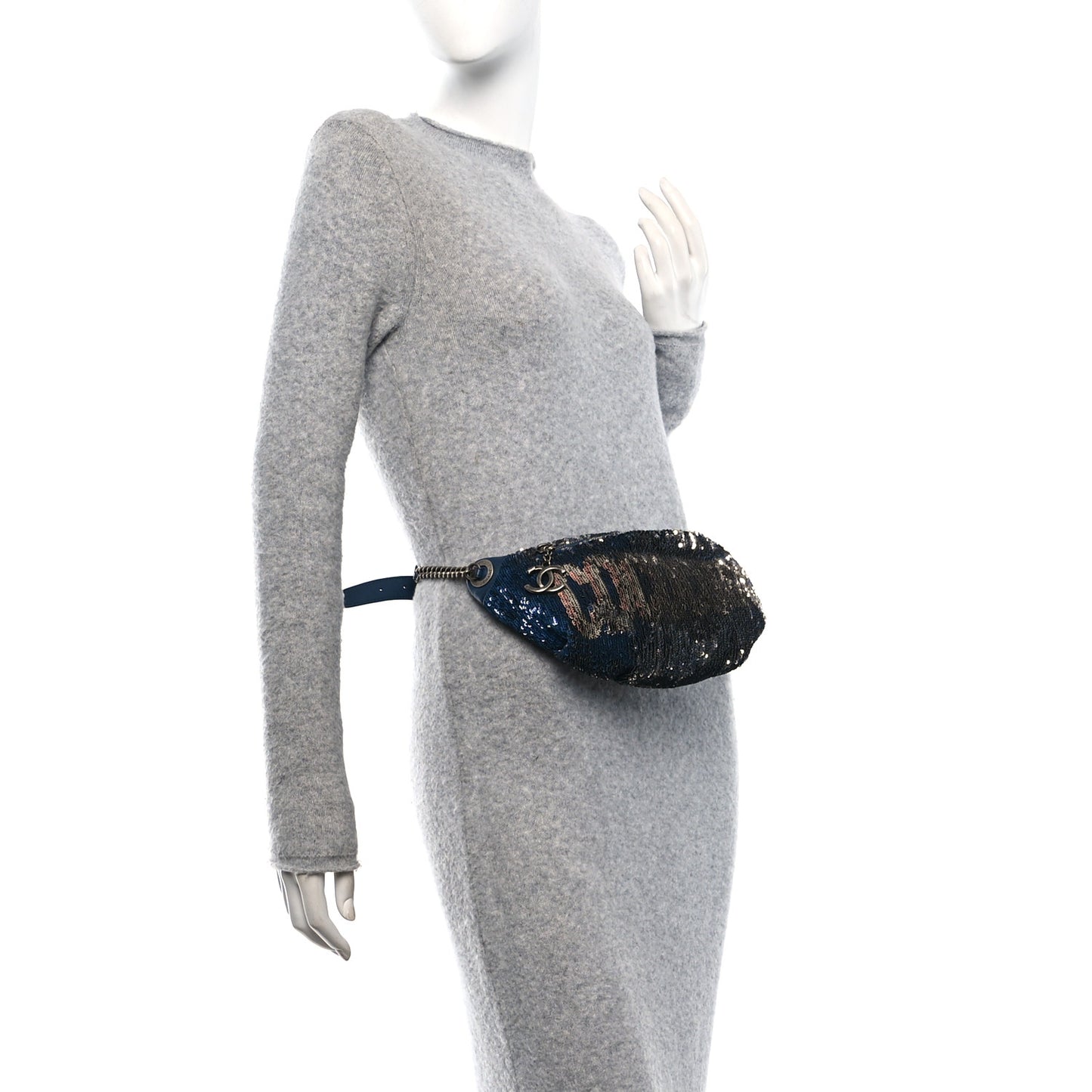 Sequin Coco Cuba Waist Bag Fanny Pack Blue Pink