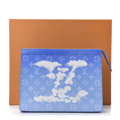 Louis Vuitton Monogram Clouds Pochette Voyage MM A4 Blue 9 of 9