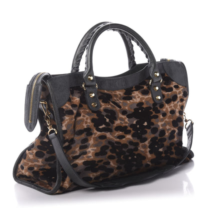 Balenciaga Pony Hair Leopard City Anthracite LTD ED 3 of 10