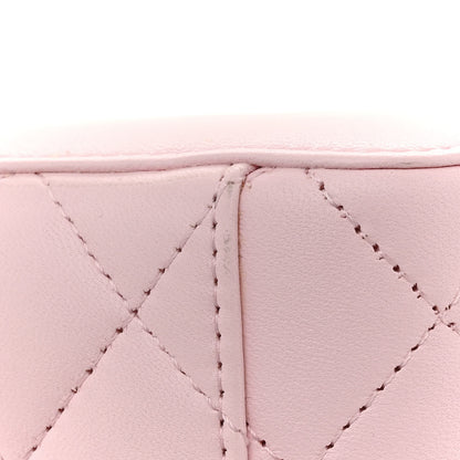 Chanel Lambskin Quilted Mini Vanity Case With Pearl Chain Light Pink 11 of 13