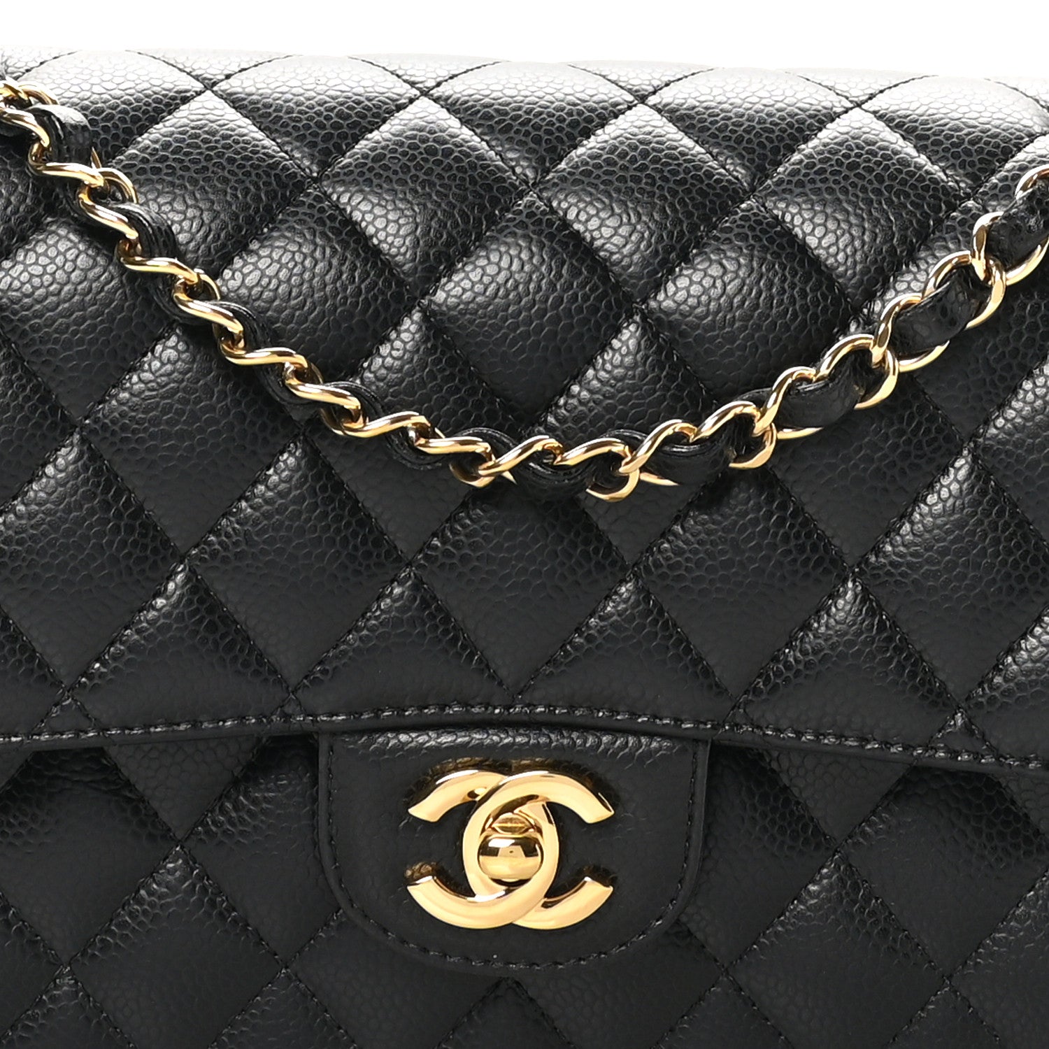 Chanel Caviar Quilted Medium Double Flap Black 8 of 11