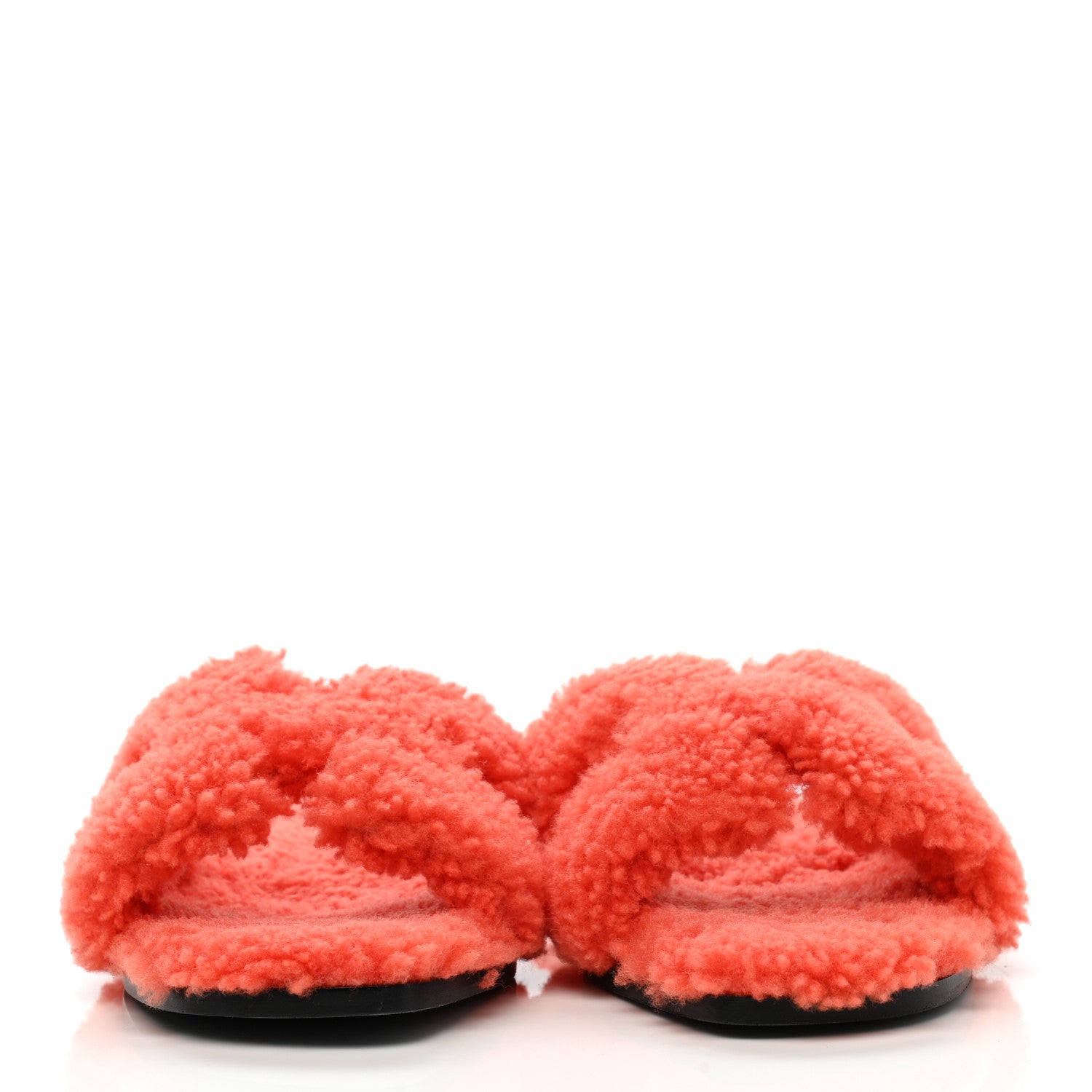 Hermes Woolskin Oran Sandals 40.5 Orange 2 of 8