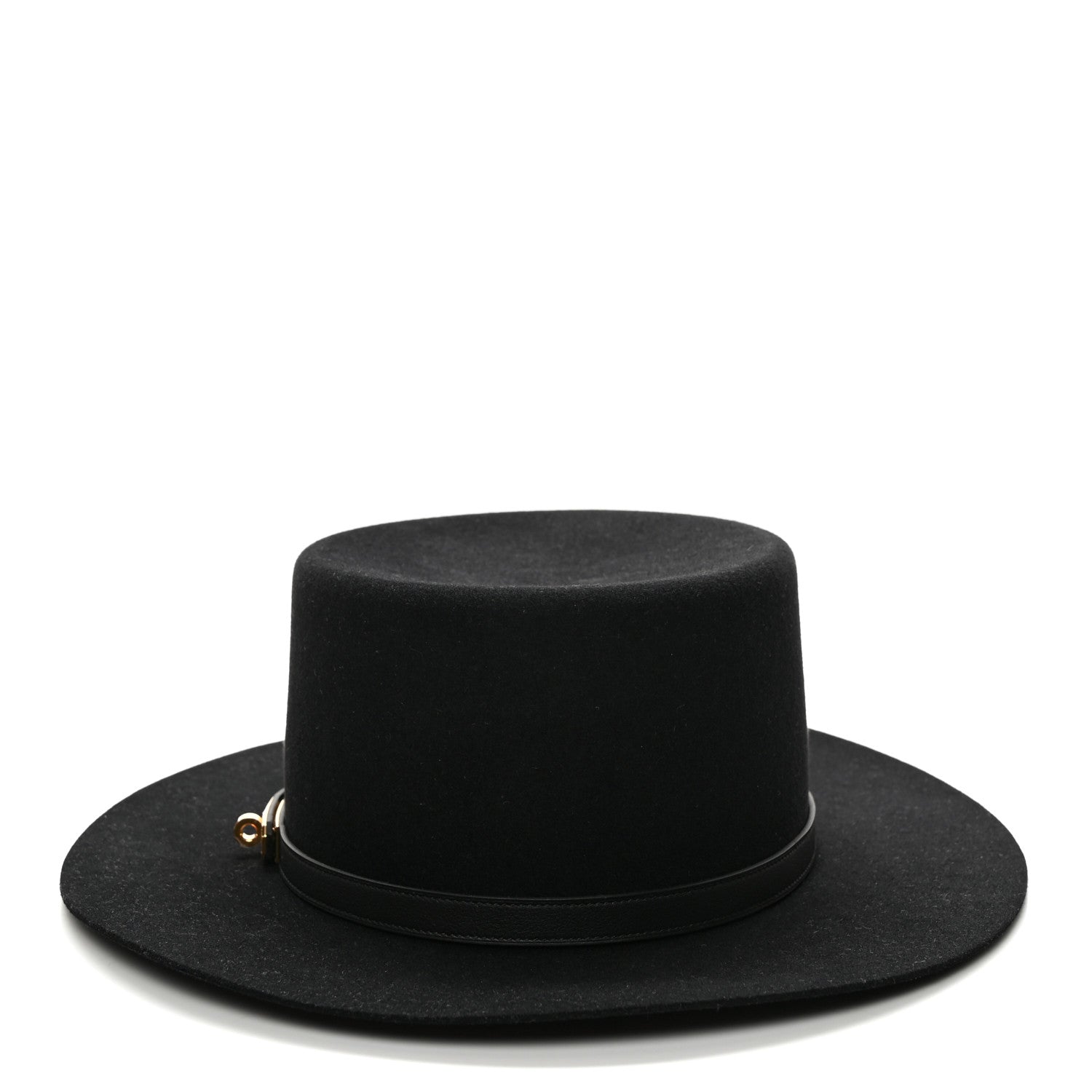 Hermes Rabbit Felt Hampton Hat 59 Black 3 of 9