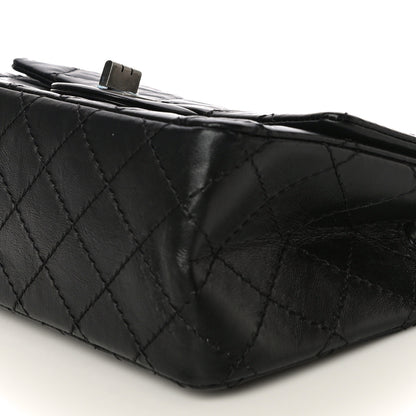 Chanel Aged Calfskin Quilted 2.55 Reissue Mini Flap Black 9 of 11
