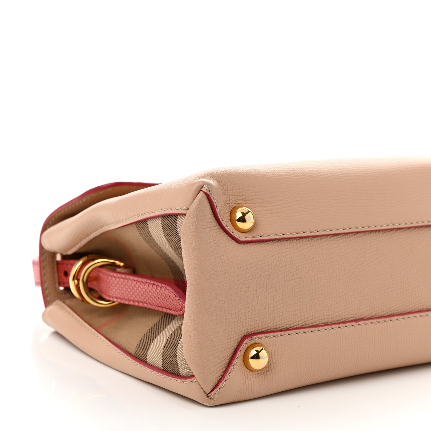 Derby Calfskin Snakeskin House Check Small Camberley Beige Red