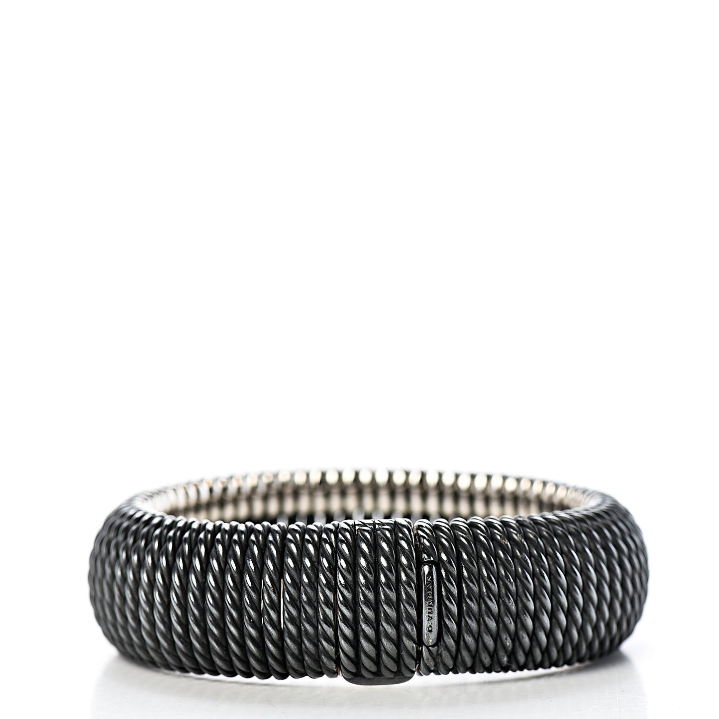 Darkened Sterling Silver Diamond 20mm Tempo Bracelet