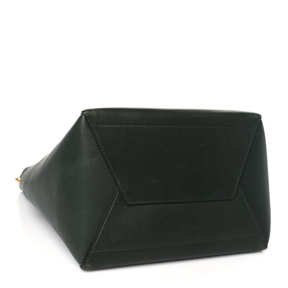 Celine Smooth Calfskin Sangle Bucket Bag Dark Forest 4 of 8