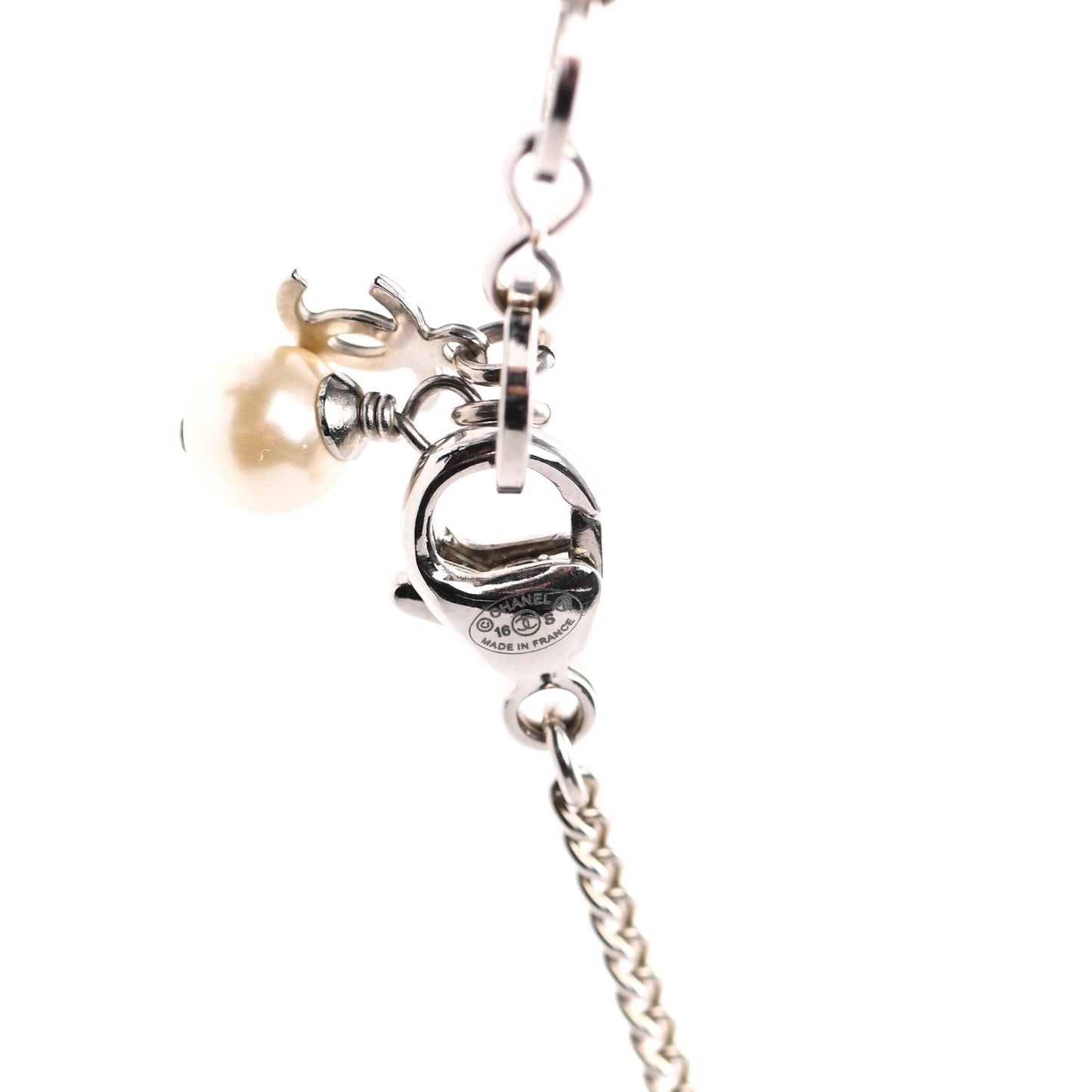 Resin Pearl Striped Airplane Necklace Black White Multi