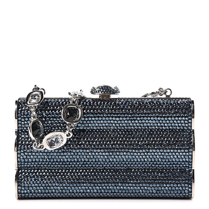 Judith Leiber Swarovski Crystal Clutch Dark Blue 1 of 12