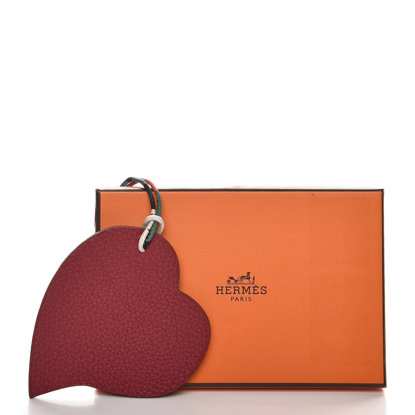 Togo Epsom Petit H Heart Bag Charm Rubis Iris