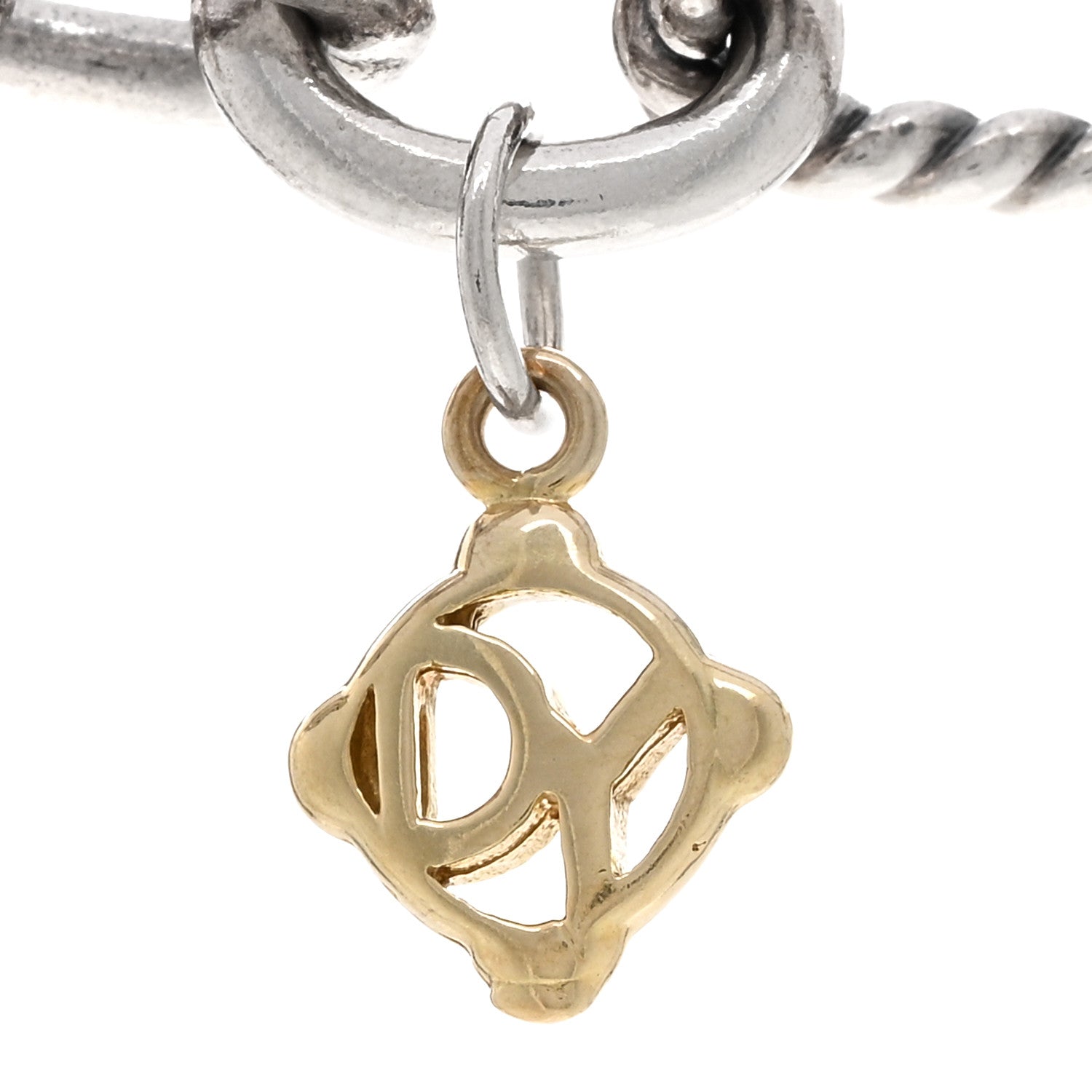 David Yurman DAVID YURMAN Sterling Silver 18K Yellow Gold Link Figaro Link Toggle Necklace 4 of 4