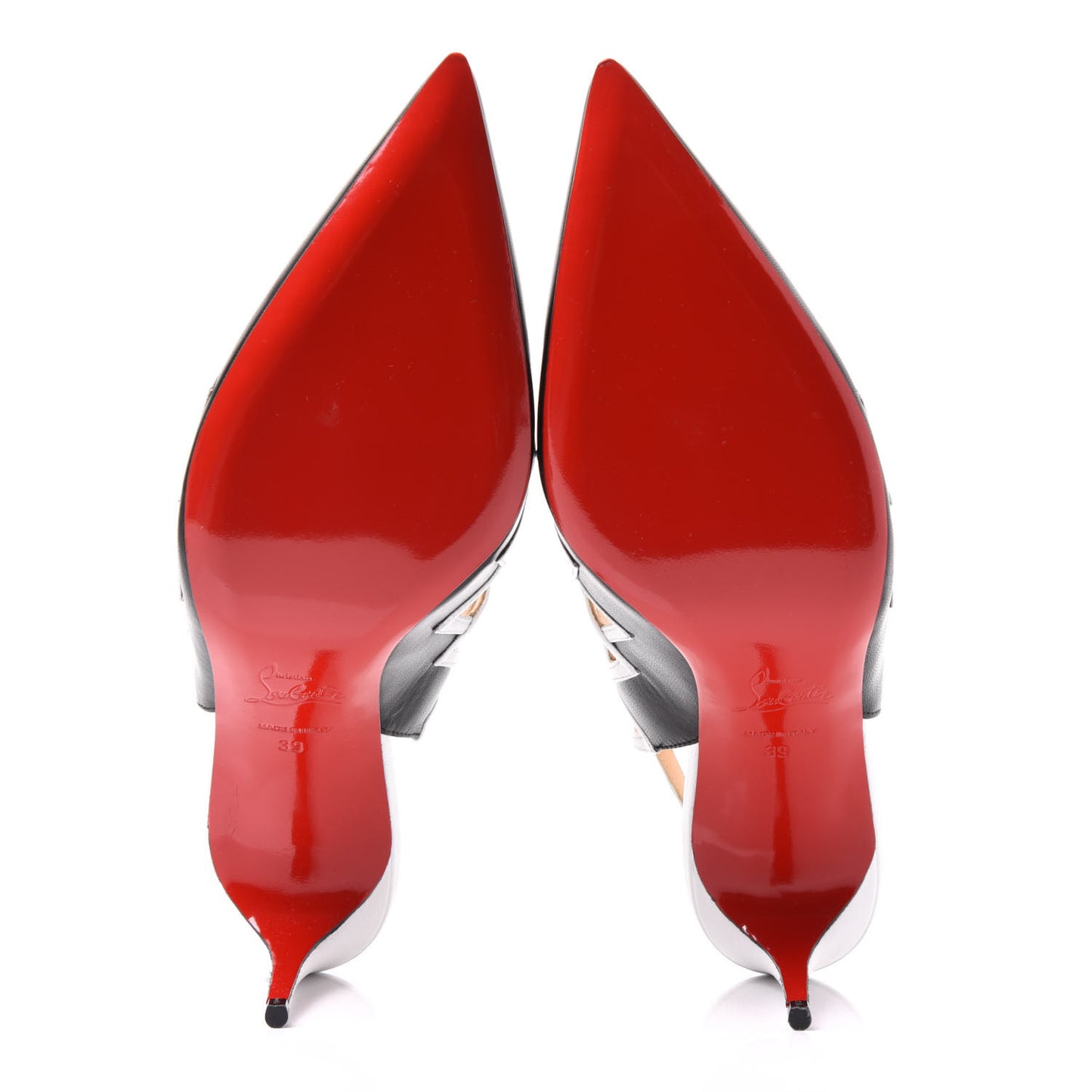 Kidskin Stellare Slingback Pumps 39 Black White