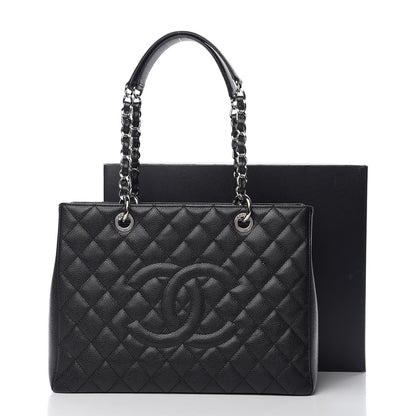 Chanel Caviar Quilted Grand Shopping Tote GST Black 10 of 10