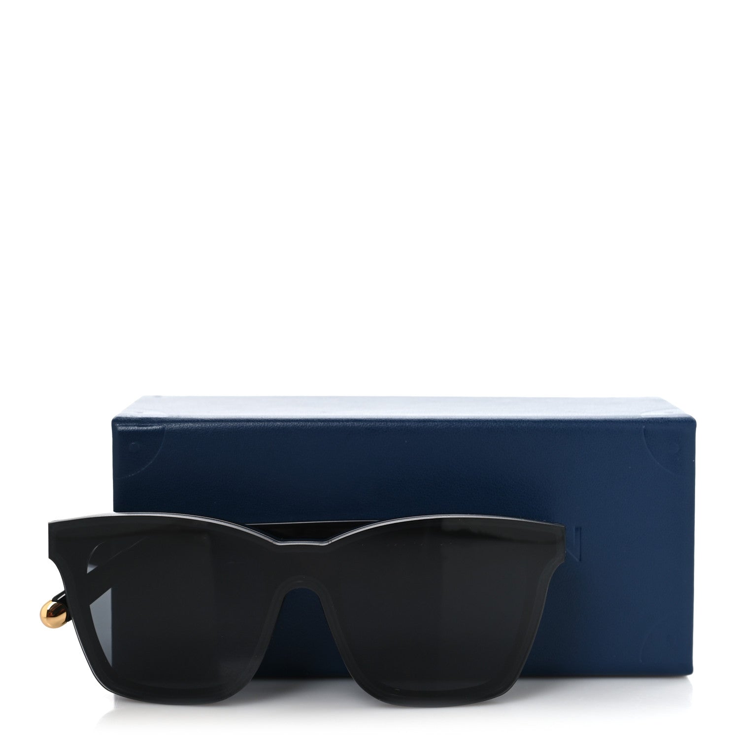 Louis Vuitton Acetate Nylon LV Script Square Sunglasses Z2970W Black 9 of 9