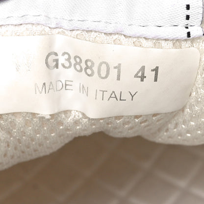 Chanel Fabric Suede Calfskin Logo Sneakers 41 White Light Gray 7 of 9