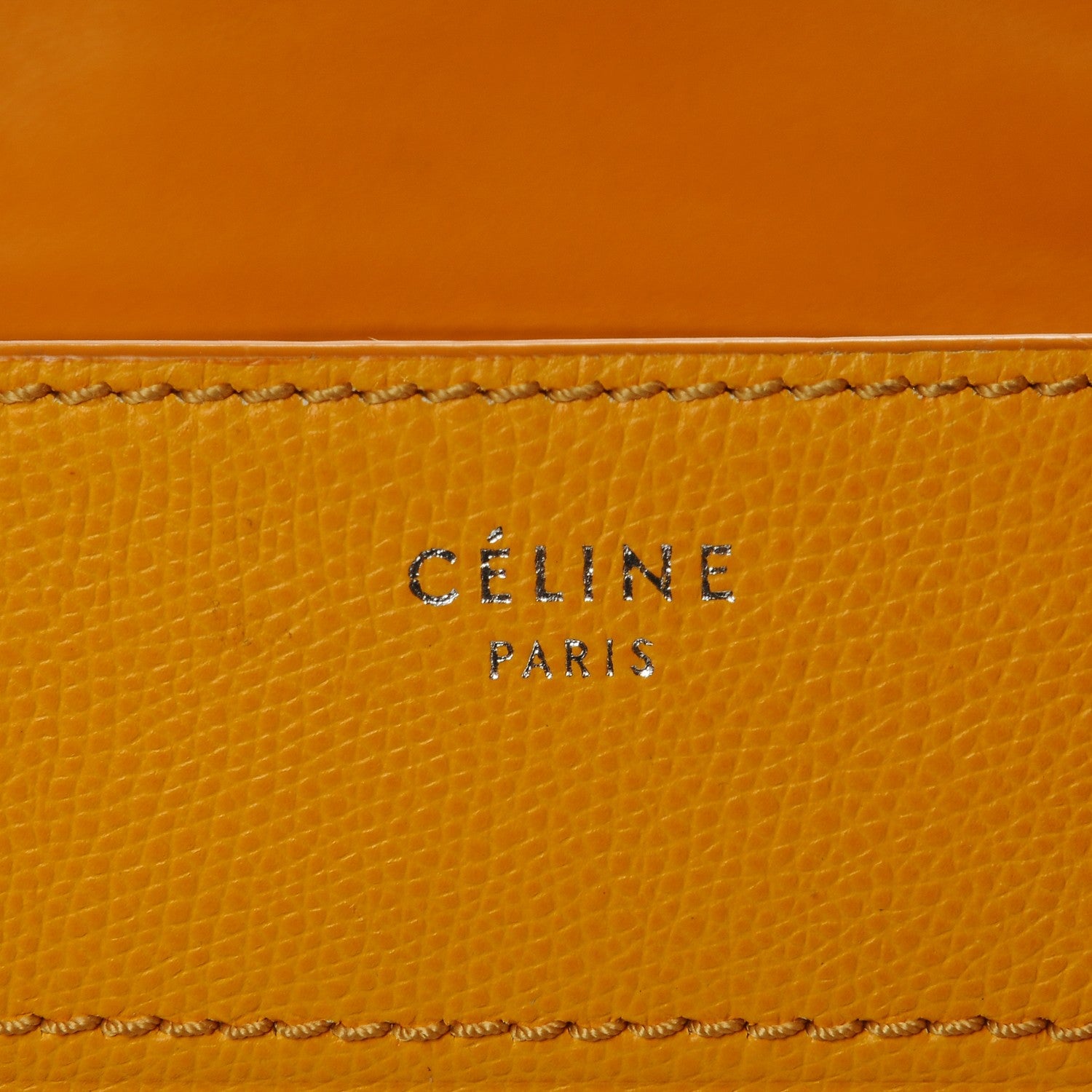 Celine Grained Calfskin Medium Phantom Luggage Yellow 6 of 14