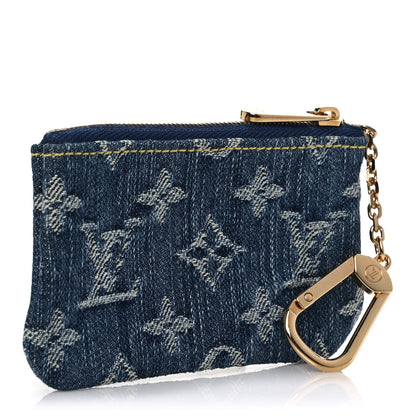 Louis Vuitton Monogram Denim Key Pouch Blue 3 of 7