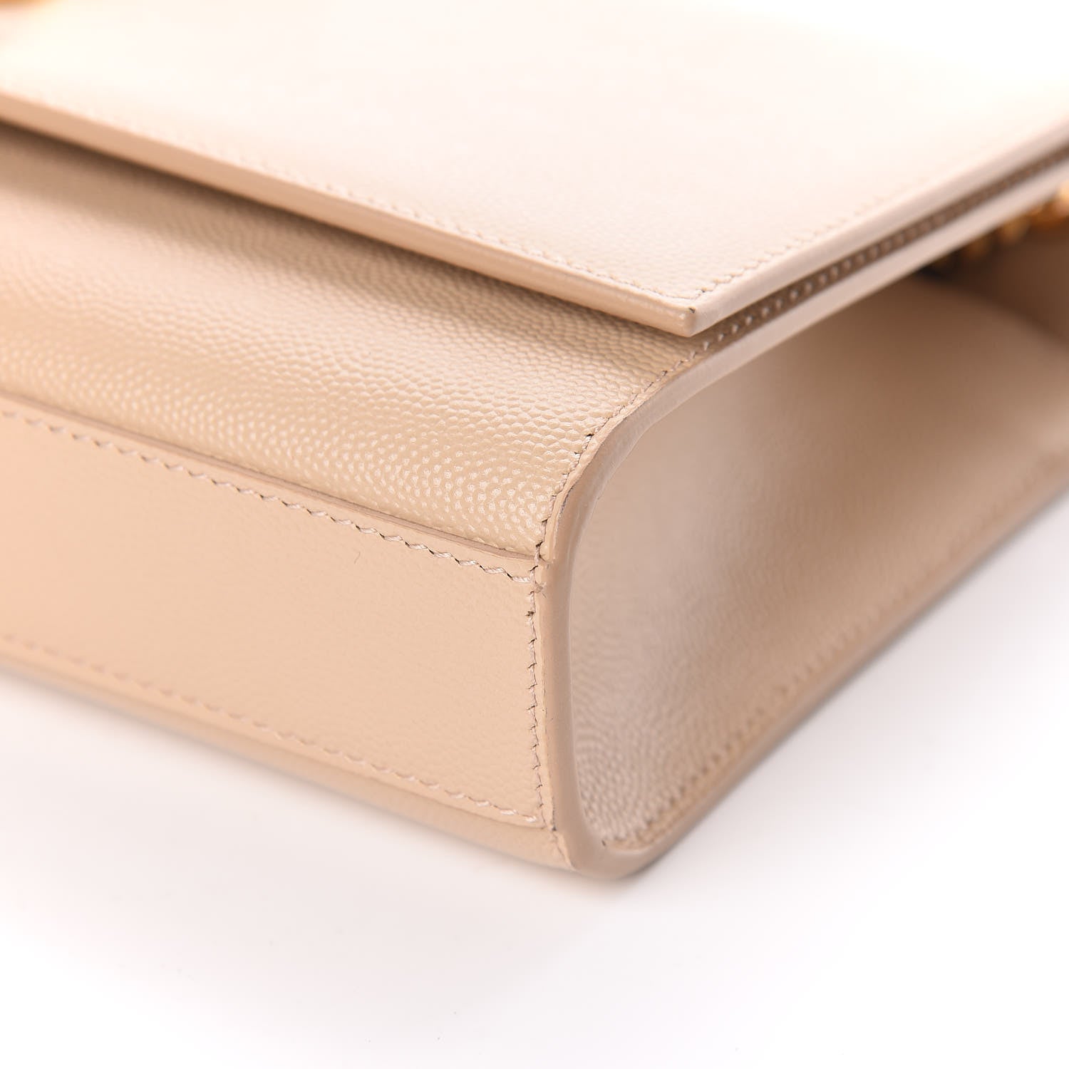 Saint Laurent Grain De Poudre Medium Monogram Kate Satchel Nude Powder 6 of 10