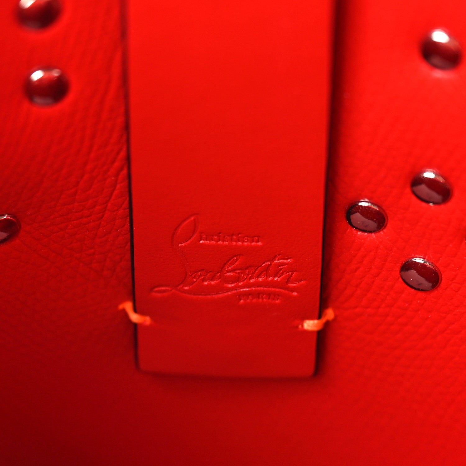Christian Louboutin Calfskin Empire Spike Studded Mini North South Cabata Tote Sunrise Multicolor 6 of 8