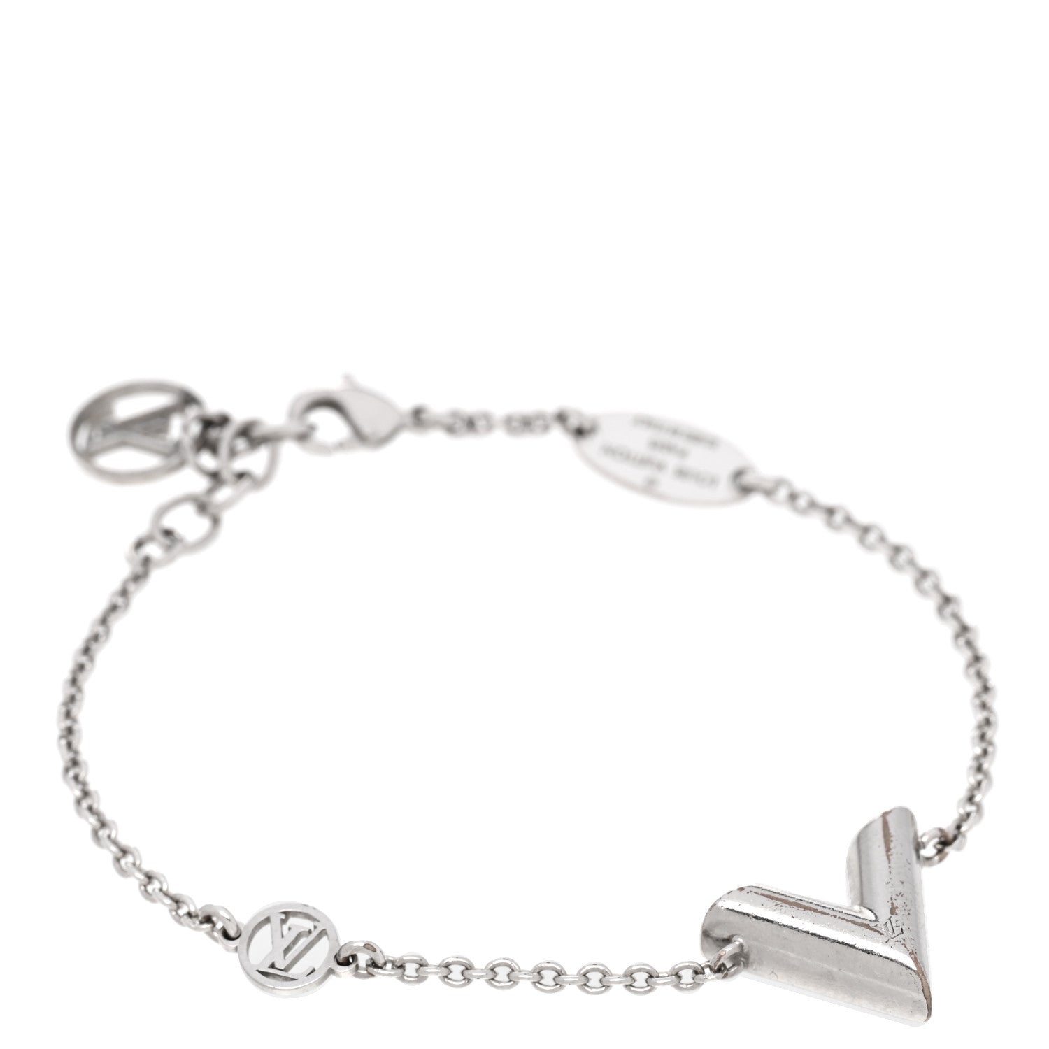 Louis Vuitton Essential V Supple Bracelet Silver 1 of 6