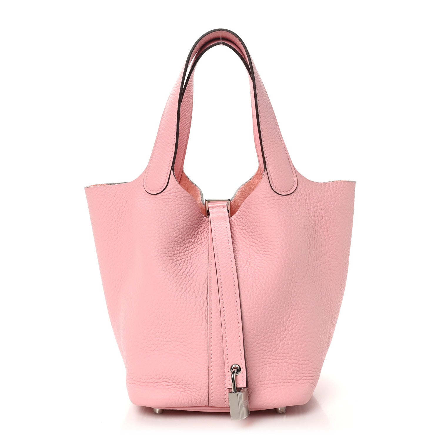 Hermes Taurillon Clemence Picotin Lock 18 PM Rose Sakura 1 of 10