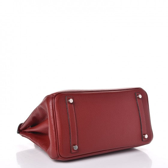 Taurillon Clemence Birkin 30 Rouge H