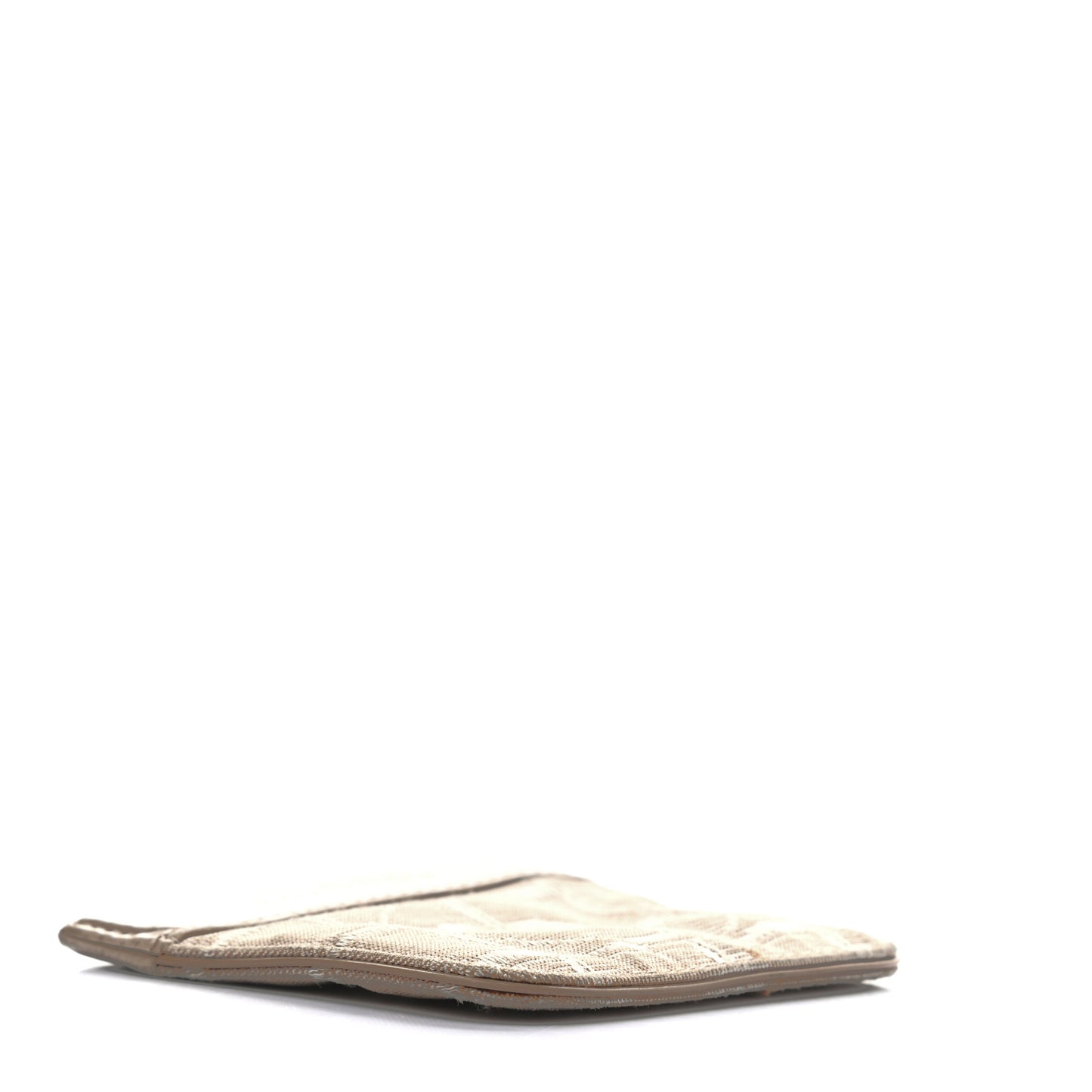 Nylon Travel Coin Pouch Beige