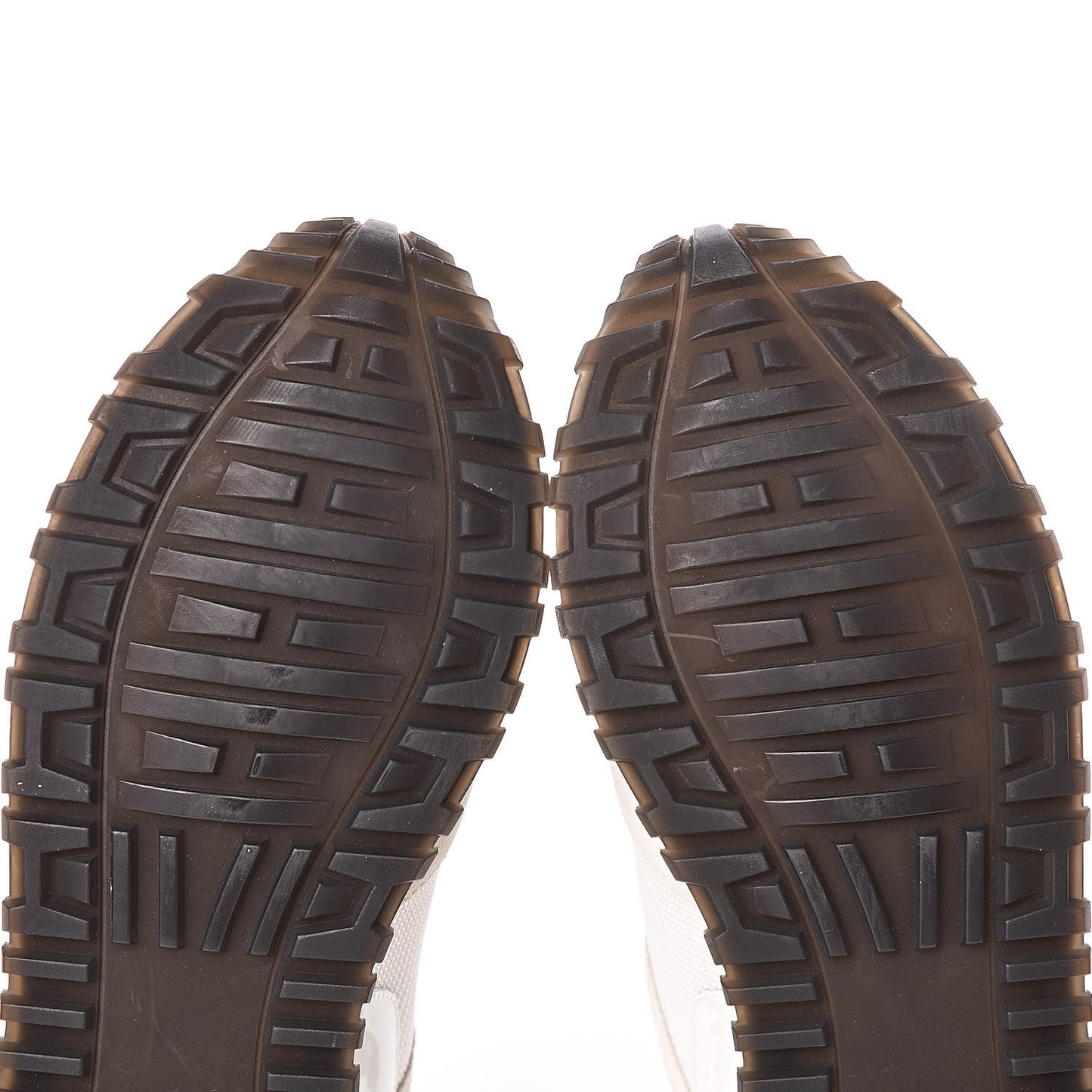 Suede Reverse Monogram Run Away Sneakers 38 White