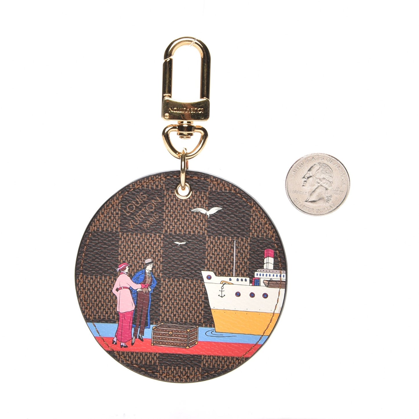 Damier Ebene 2016 Christmas Animation Bag Charm Key Ring