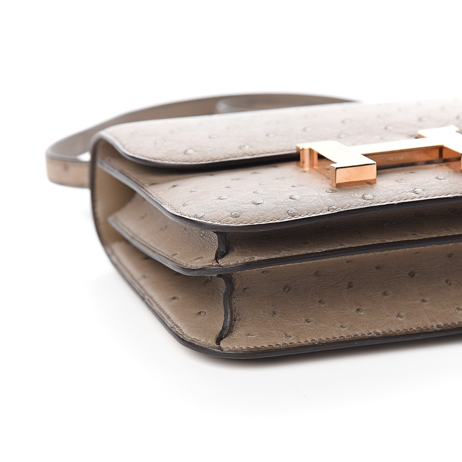 Hermes Ostrich Constance 18 Gris Asphalte 8 of 16