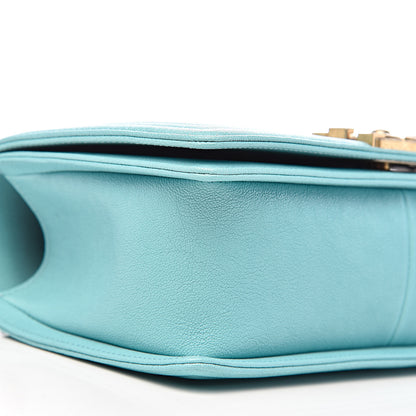 Chanel Caviar Quilted Medium Boy Flap Light Blue 8 of 10