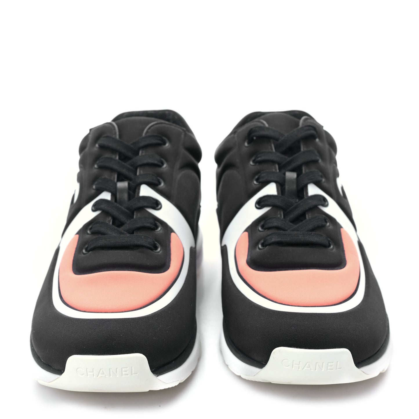 Lycra Fabric Womens CC Sneakers 40 Black White Pink