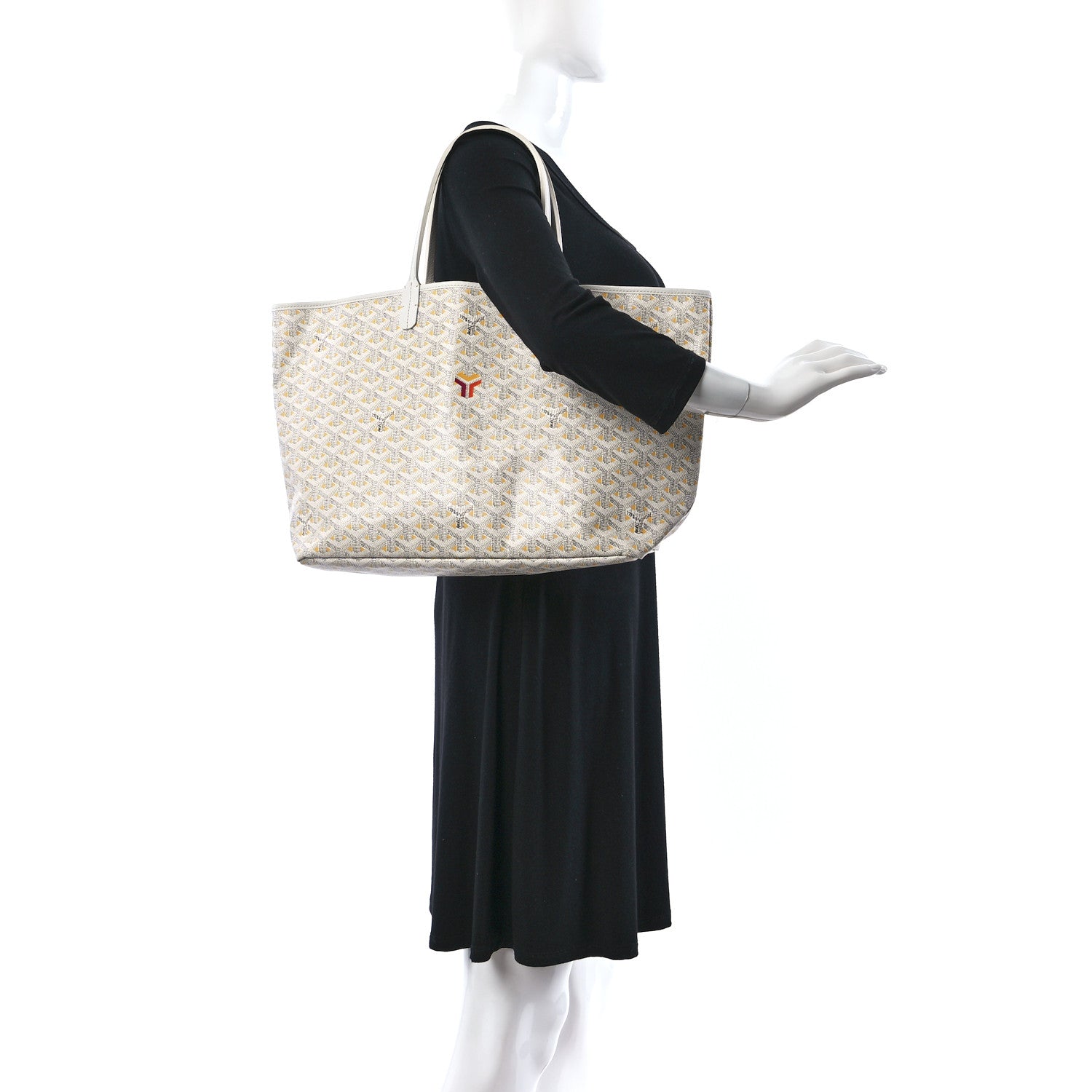 Goyard Goyardine Saint Louis Claire Voie PM White Yellow 2 of 11