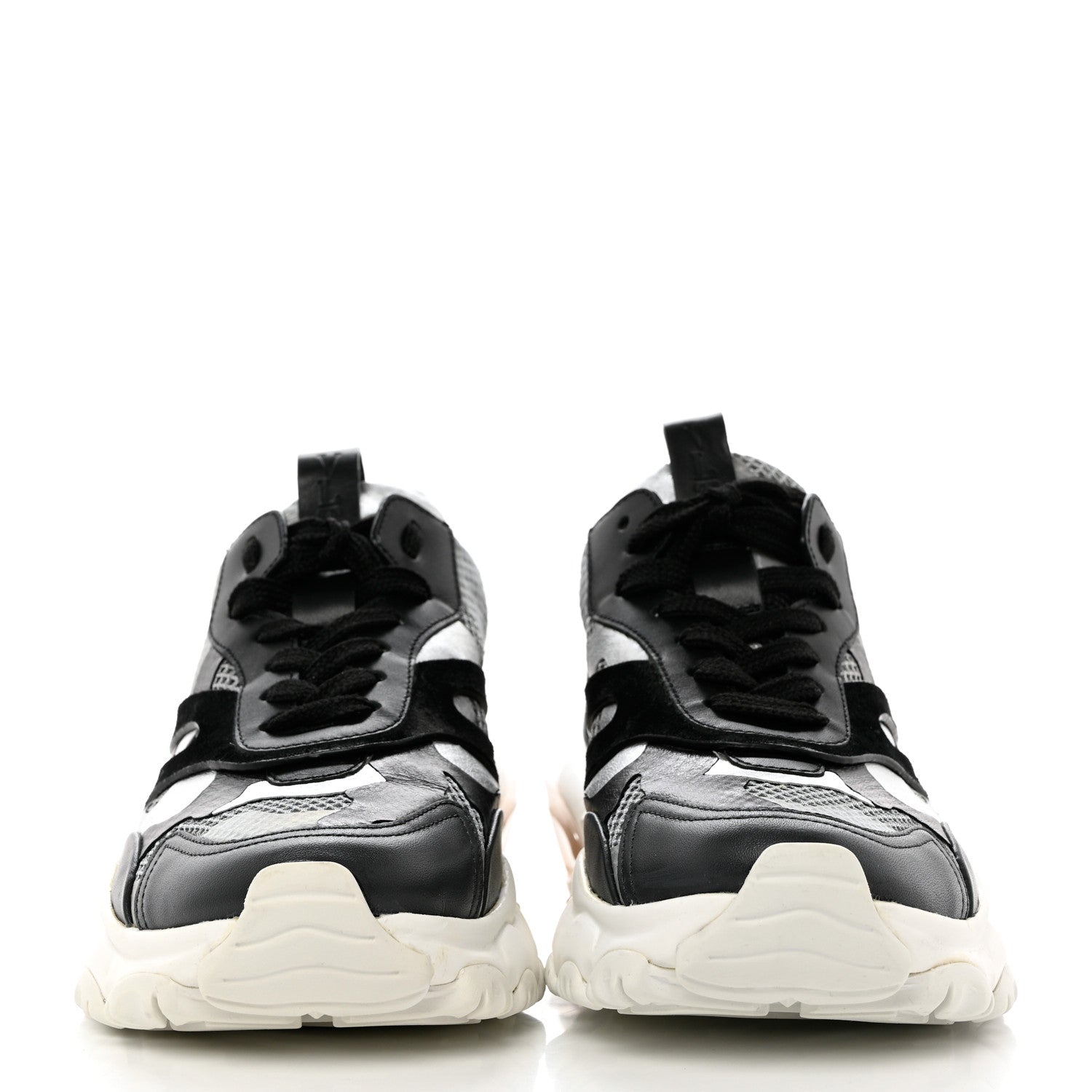 Valentino Garavani Calfskin Mesh Camo Womens Bounce Sneakers 37 Multicolor 2 of 8