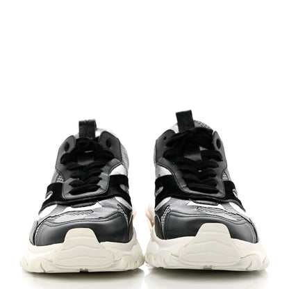 Valentino Garavani Calfskin Mesh Camo Womens Bounce Sneakers 37 Multicolor 2 of 8