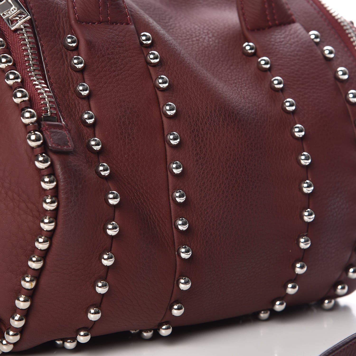 Alexander Wang Calfskin Studded Rockie Matte Beet Rodium Hardware 9 of 9