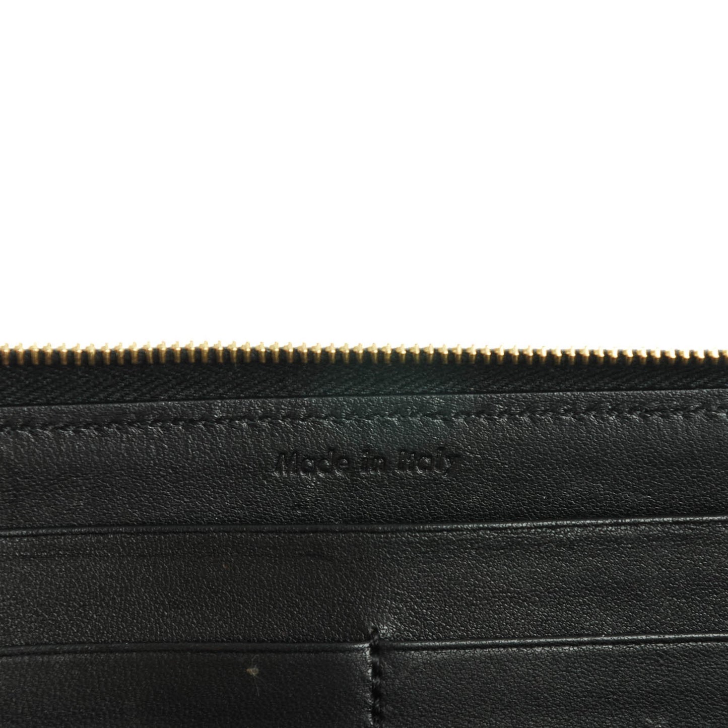 Spazzolato Calfskin Large Zip Around Multifunction Wallet Black