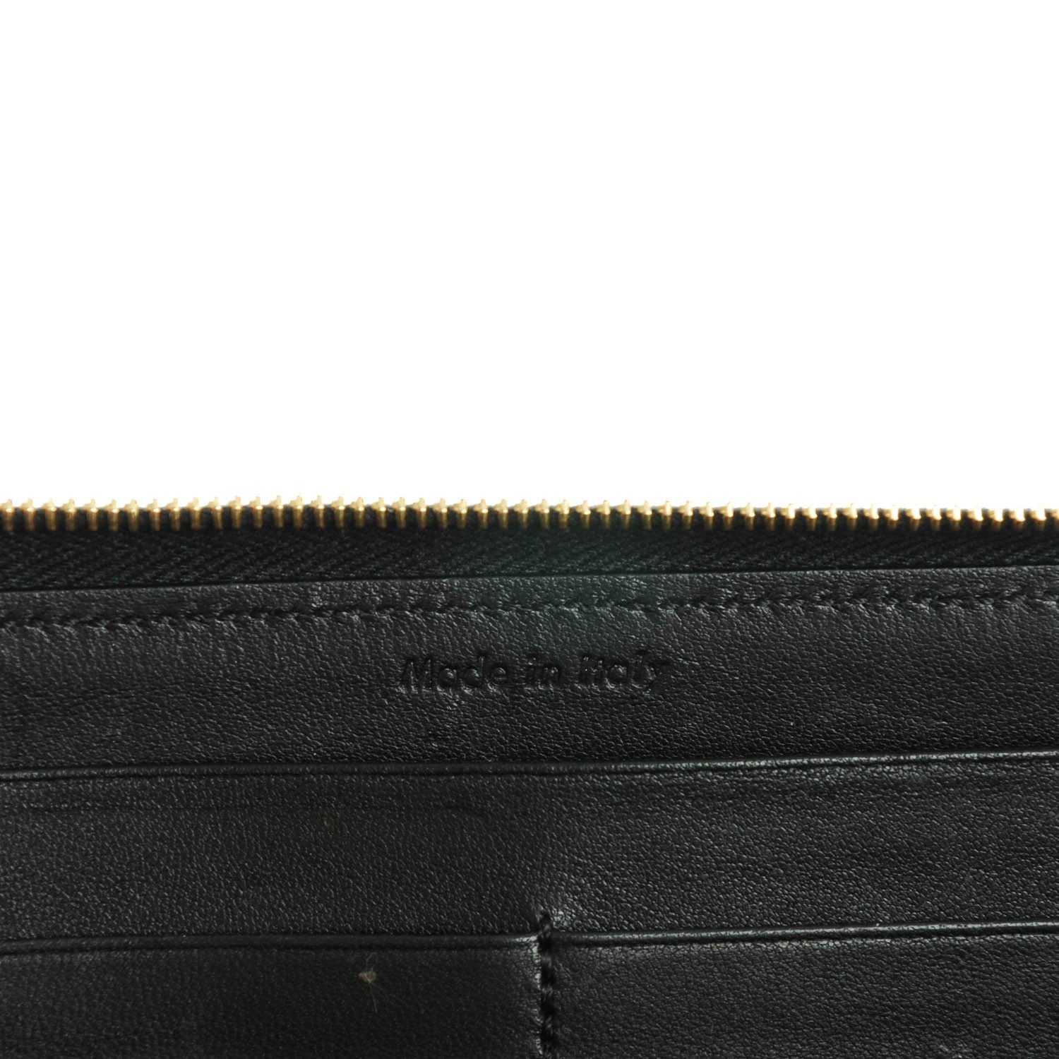 Celine Spazzolato Calfskin Large Zip Around Multifunction Wallet Black 6 of 7