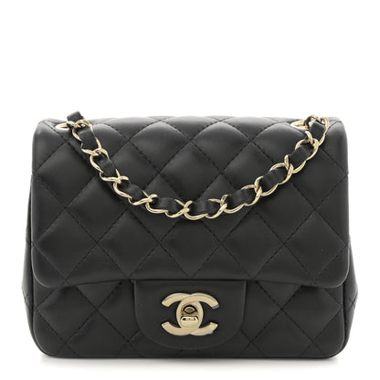 Chanel Lambskin Quilted Mini Square Flap Black 1 of 10