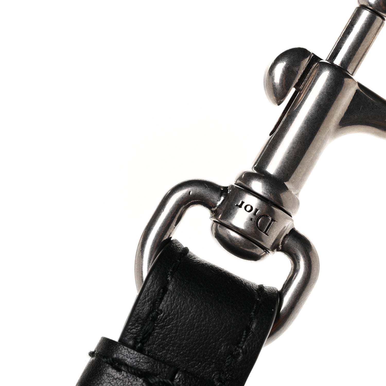 Christian Dior Canvas Embroidered Shoulder Strap Black White 7 of 9