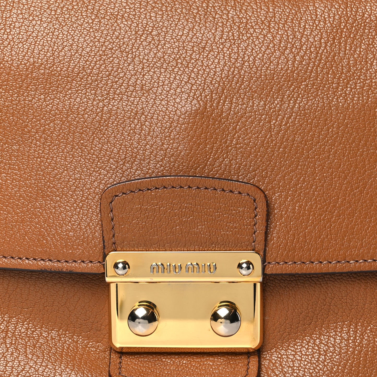 Goatskin Madras Shoulder Bag Cuoio