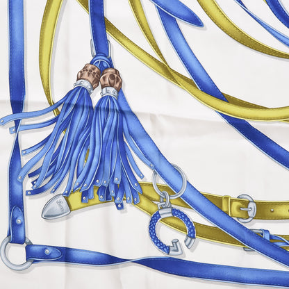 Gucci Silk Fiona Tassel Square Scarf White 4 of 6