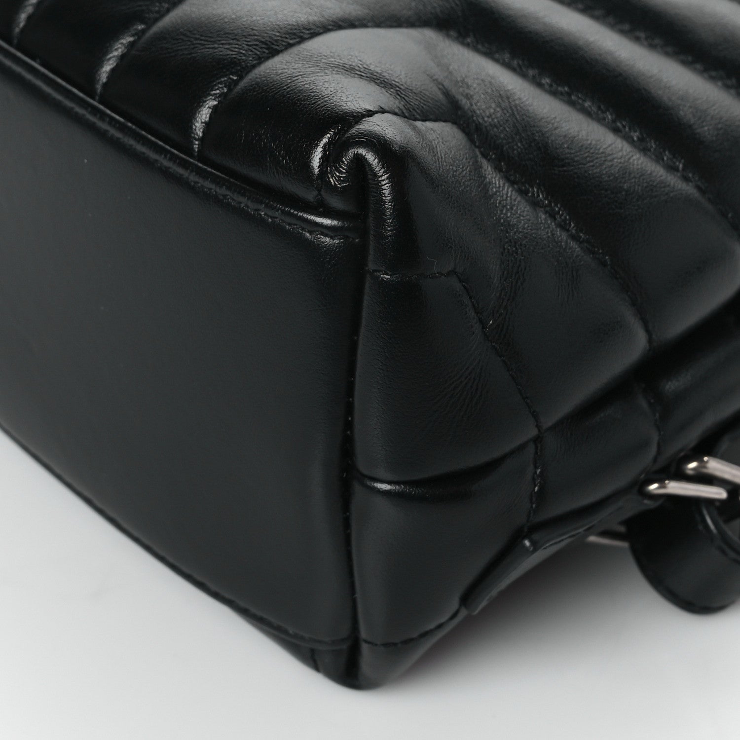 Saint Laurent Calfskin Y Quilted Monogram Small Loulou Backpack Black 10 of 10