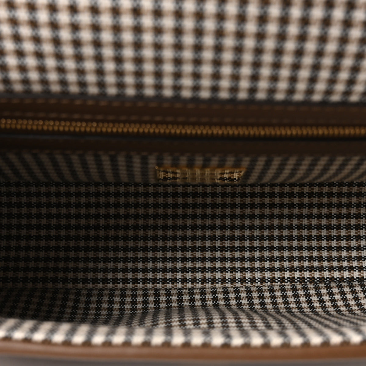 Fendi Wool Vitello King Houndstooth FF Embroidered Baguette Beige Moro 5 of 10