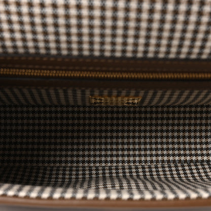 Fendi Wool Vitello King Houndstooth FF Embroidered Baguette Beige Moro 5 of 10