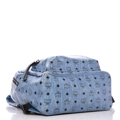 MCM Visetos Medium Stark Backpack Light Blue 4 of 15